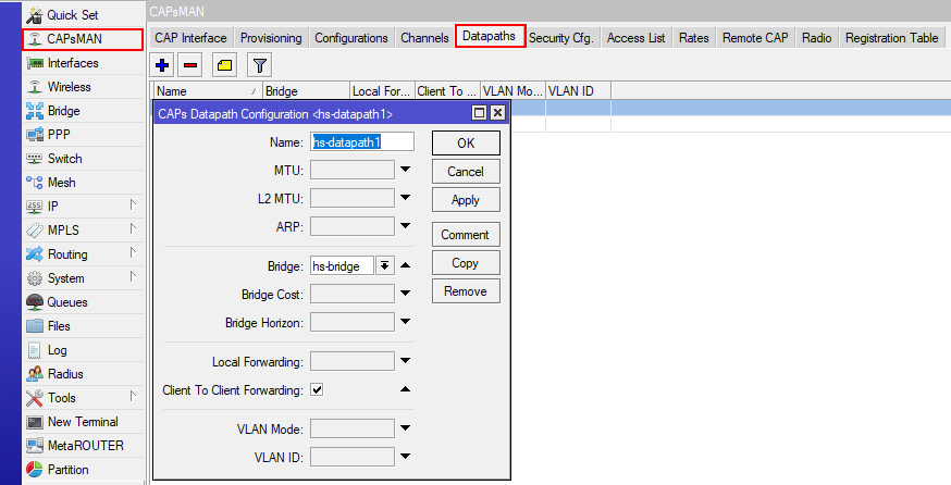 Настройка Capsman Mikrotik